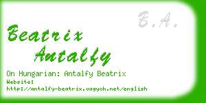 beatrix antalfy business card